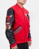 pro standard chicago bulls pro standard red varsity logo Rare-Leather