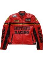 Red Ferrari Racing Leather Jacket