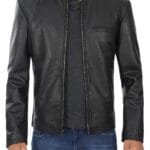 Ricardo Cow Hide Mens Black Leather Jacket