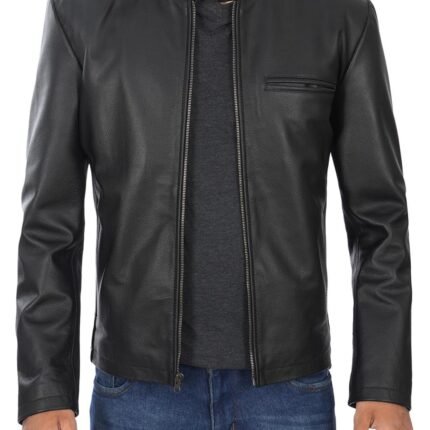 Ricardo Cow Hide Men's Black Leather Jacket