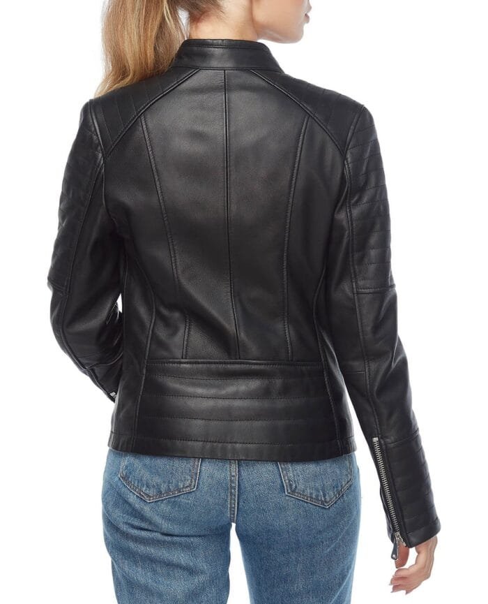 Sarah Archer Genuine Leather Jacket in Black RARE-LEATHER