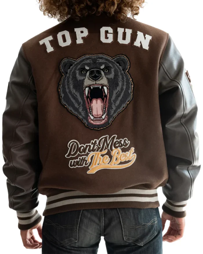 top gun bears varsity jacket Rare-Leather