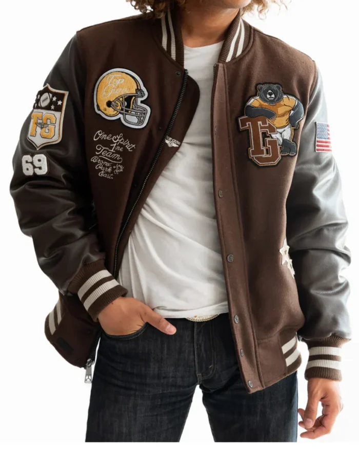 top gun bears varsity jacket Rare-Leather