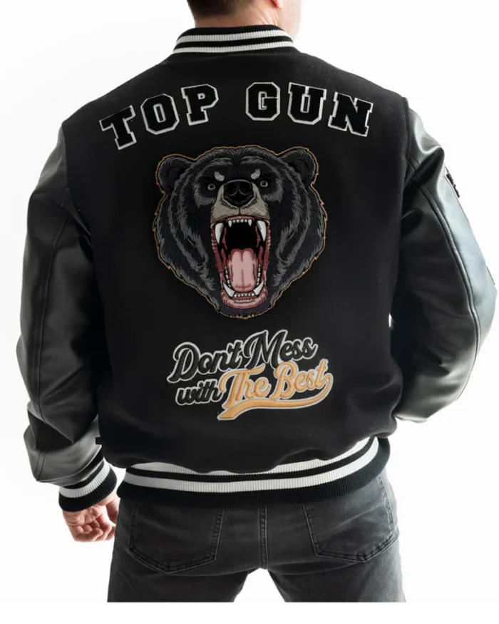 top gun bears varsity jacket Rare-Leather