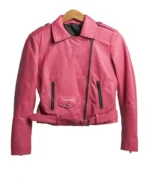 Barbie Pink Leather Jacket Women Leather Jacket Rare-Leather