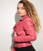 Barbie Pink Leather Jacket Women Leather Jacket Rare-Leather