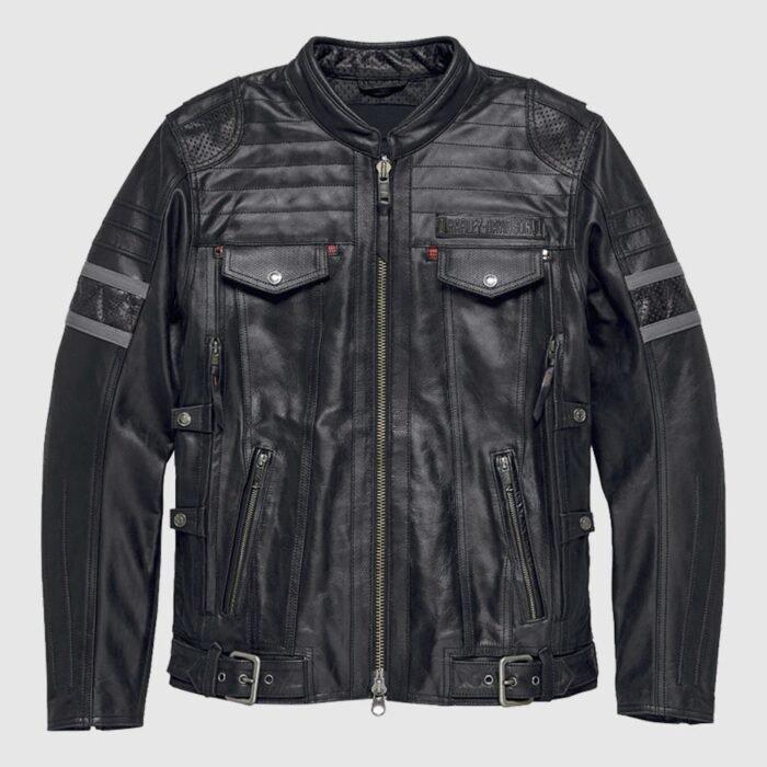 Harley-Davidson Men’s Wick Twister Leather Riding Jacket