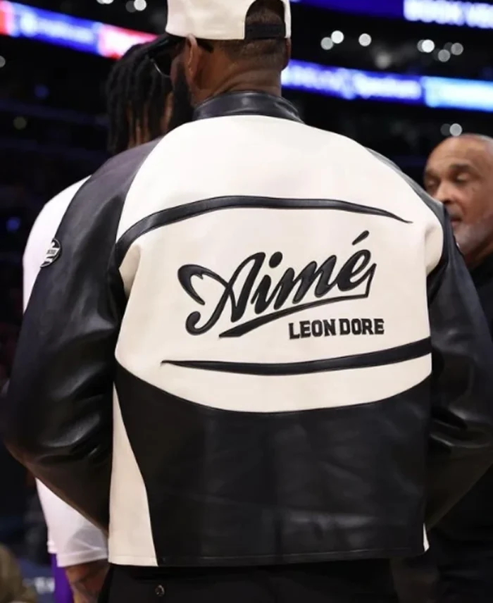 LeBron James Aime Leon Dore Leather Jacket back