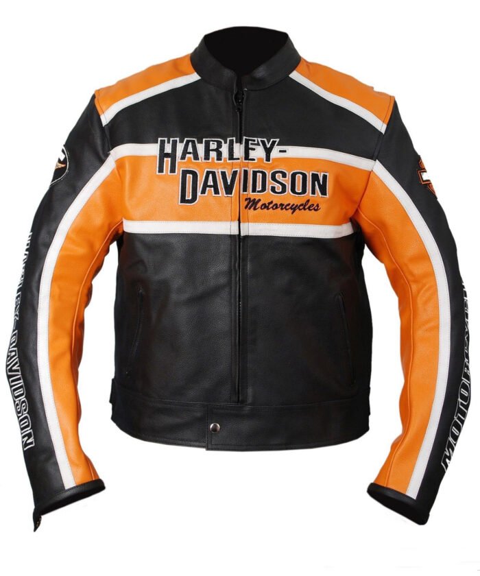 MENS HARLEY DAVIDSON MOTORCYCLE CLASSIC CRUISER JACKET RARE-LEATHER