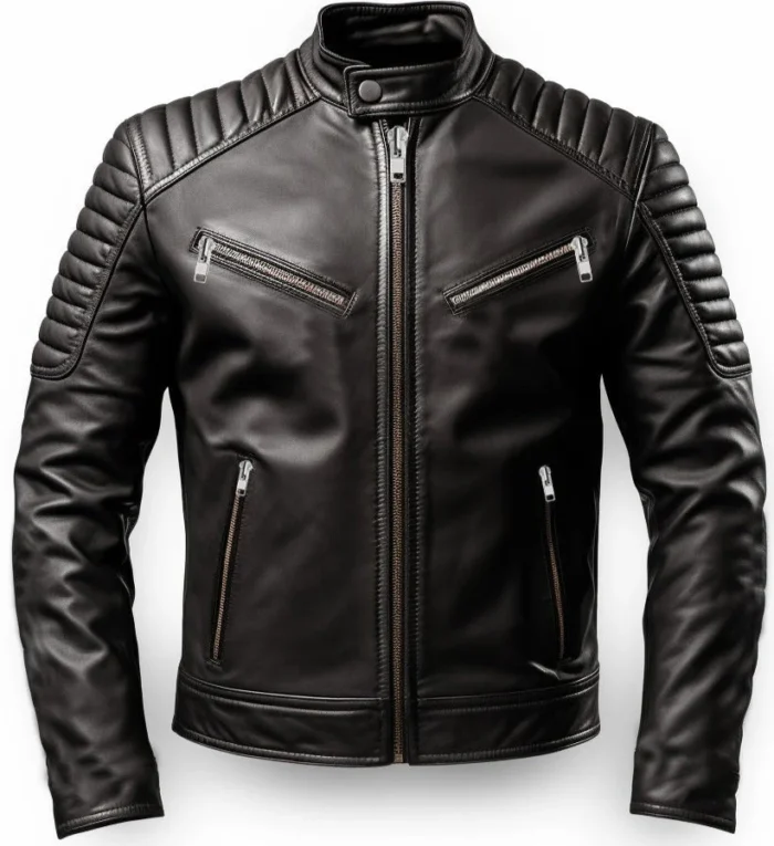 Men's Harvey Black Moto Leather Jacket - Rare-Leather