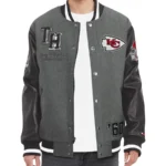 Kansas City Chiefs Tommy Hilfiger Heather Varsity Jacket