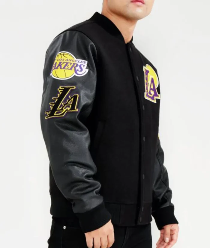 Mens NBA Los Angeles Standard Lakers Varsity Bomber Jacket