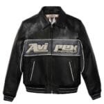 Avirex Nitro Run Leather Jacket Black