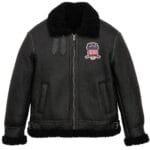 Men's Avirex B3 Shearling Bomber Jacket in Black