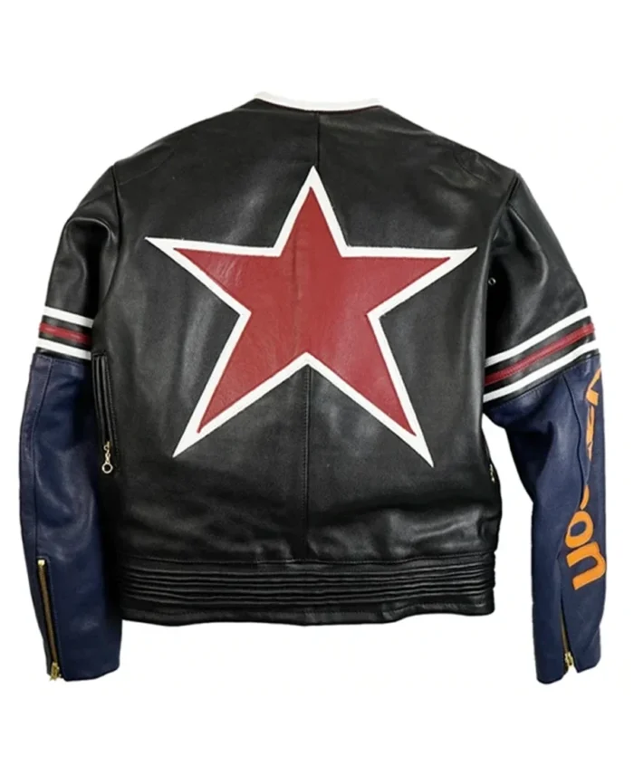 The Vanson Star Leather Jacket back