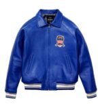 Women's Blue Vintage Avirex Leather Jacket