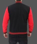 Men's Baseball Red and Black Varsity Jacket