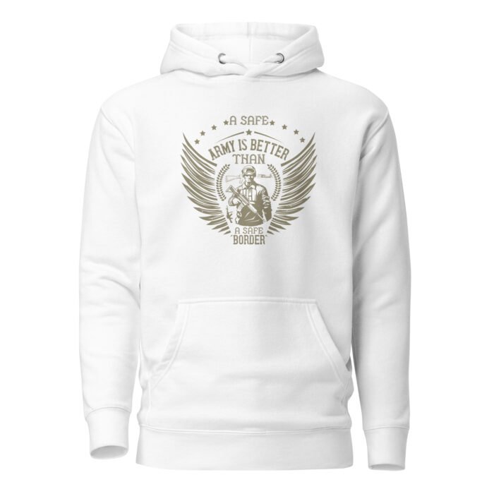 unisex premium hoodie white front 6674f1eecc7f6