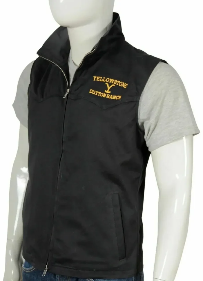 Yellowstone John Dutton Black Vest Rare-Leather