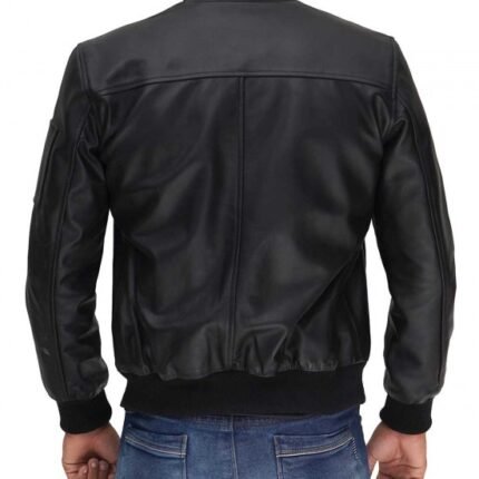 clark bomber black cowhide leather jacket Rare leather 2