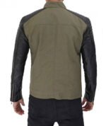 Darrell Green and Black Men's Cafe Racer Jacket