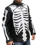 Skeleton Black Halloween Leather Jacket