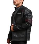 Sword Black Cowhide Leather Jacket