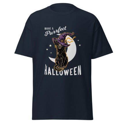 Have A Purrfect Halloween Unisex Shirt - Rare Leather