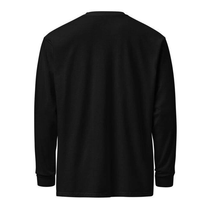 unisex garment dyed heavyweight long sleeve shirt black back 66b11098d210b