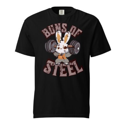 Buns Of Steel Unisex T-shirt-Rare Leather-Gym Tshirts