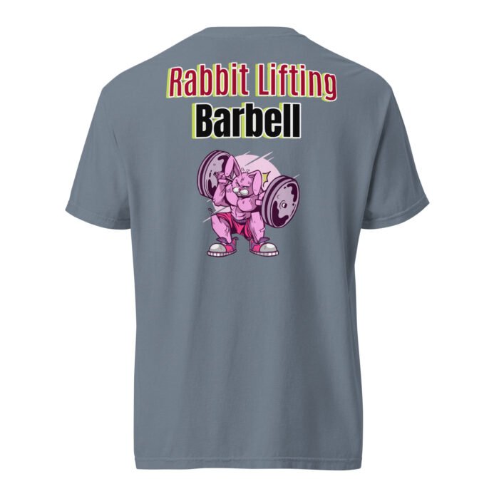 Rabbit Lifting Barbell – No Pain No Gain Unisex T-shirt-Rare Leather-Gym Tshirts