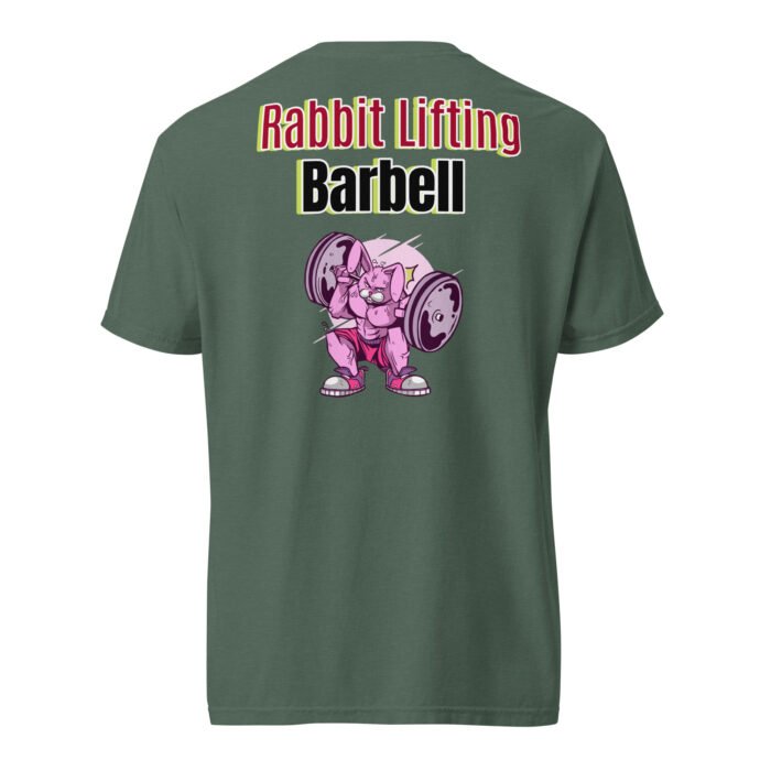 Rabbit Lifting Barbell – No Pain No Gain Unisex T-shirt-Rare Leather-Gym Tshirts