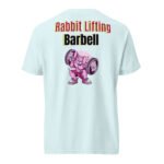 Rabbit Lifting Barbell – No Pain No Gain Unisex T-shirt-Rare Leather-Gym Tshirts