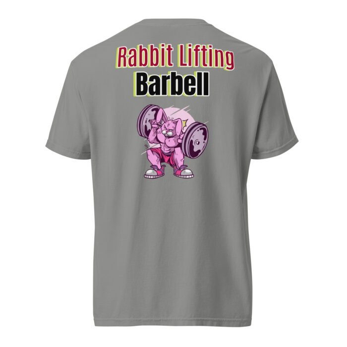 Rabbit Lifting Barbell – No Pain No Gain Unisex T-shirt-Rare Leather-Gym Tshirts