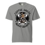 Coffee Shots And Heavy Squats Unisex T-shirt-Rare Leather- GYM T shirts