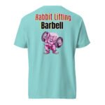 Rabbit Lifting Barbell – No Pain No Gain Unisex T-shirt-Rare Leather-Gym Tshirts