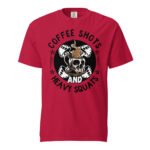 Coffee Shots And Heavy Squats Unisex T-shirt-Rare Leather- GYM T shirts