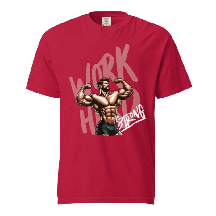 Work Hard Strong Unisex T-shirt-Rare Leather- GYM T shirts