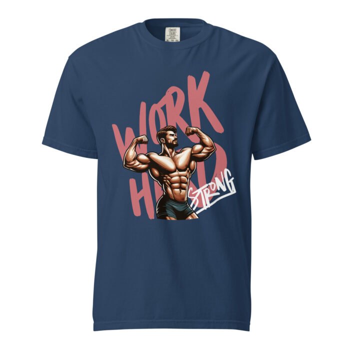 Work Hard Strong Unisex T-shirt-Rare Leather- GYM T shirts