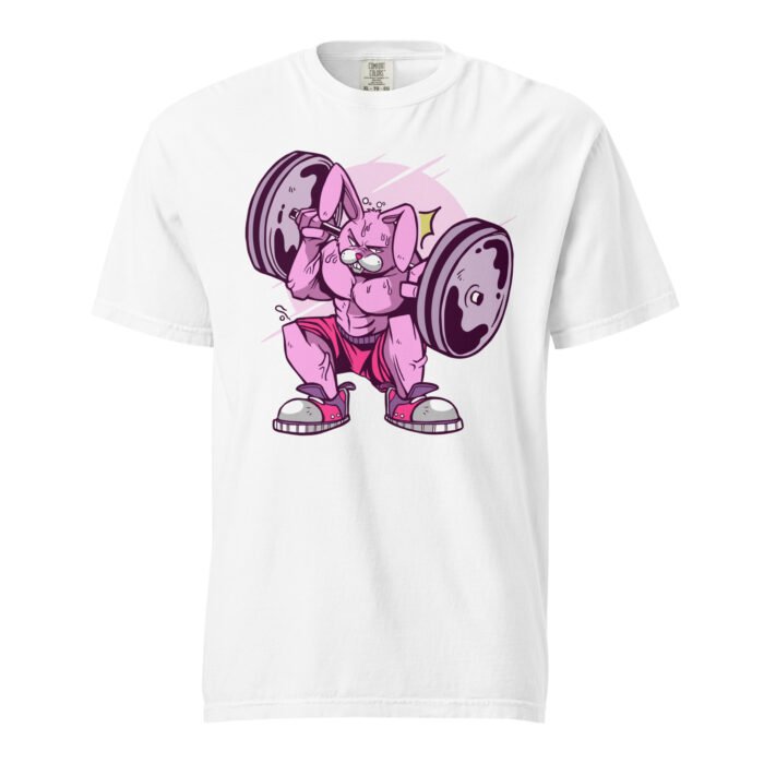 Rabbit Lifting Barbell – No Pain No Gain Unisex T-shirt-Rare Leather-Gym Tshirts